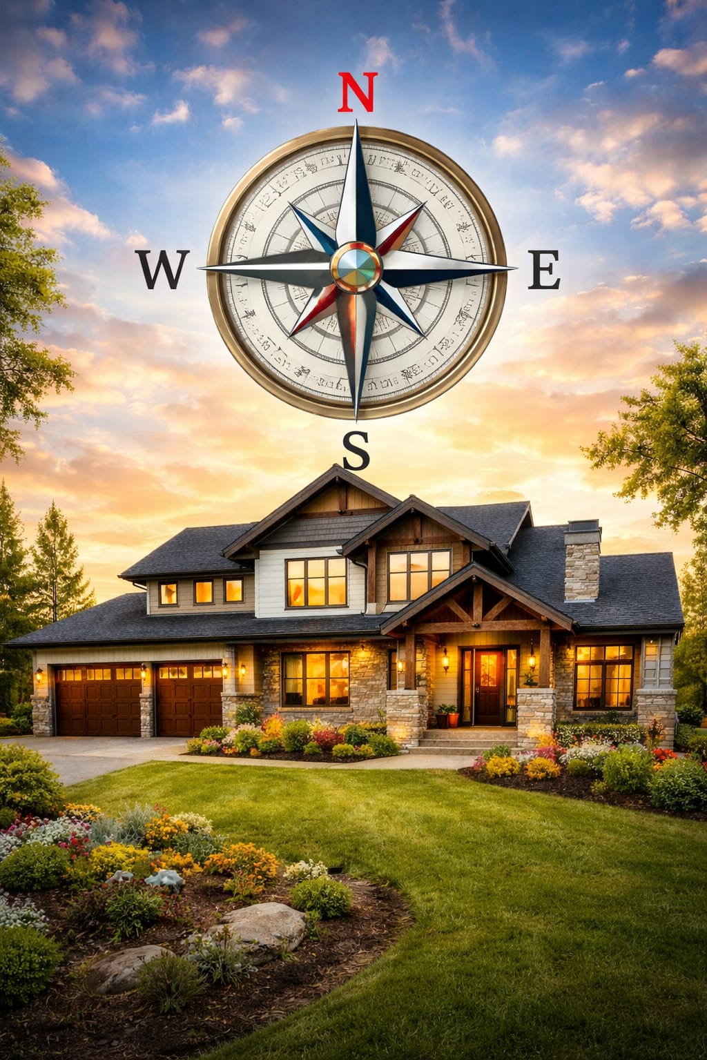 Residential Vastu direction and property orientation concept